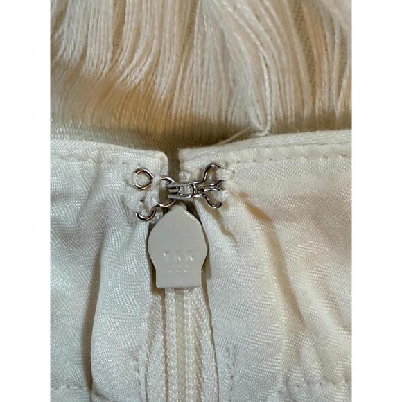 The Limited Fringe Beige Mini Skirt Size 0 - Picture 6 of 16